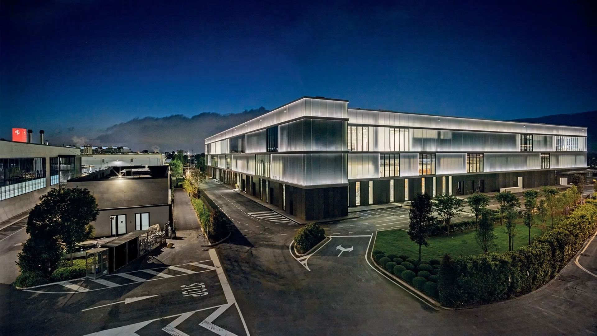 Ferrari e-building manufacturing facility in Maranello